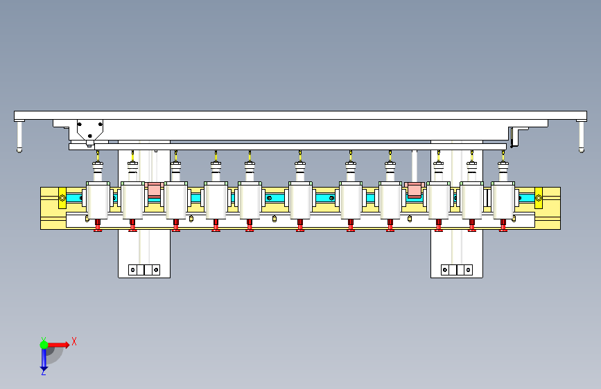 W4658-自动钻孔机sw18可编辑 俯视图