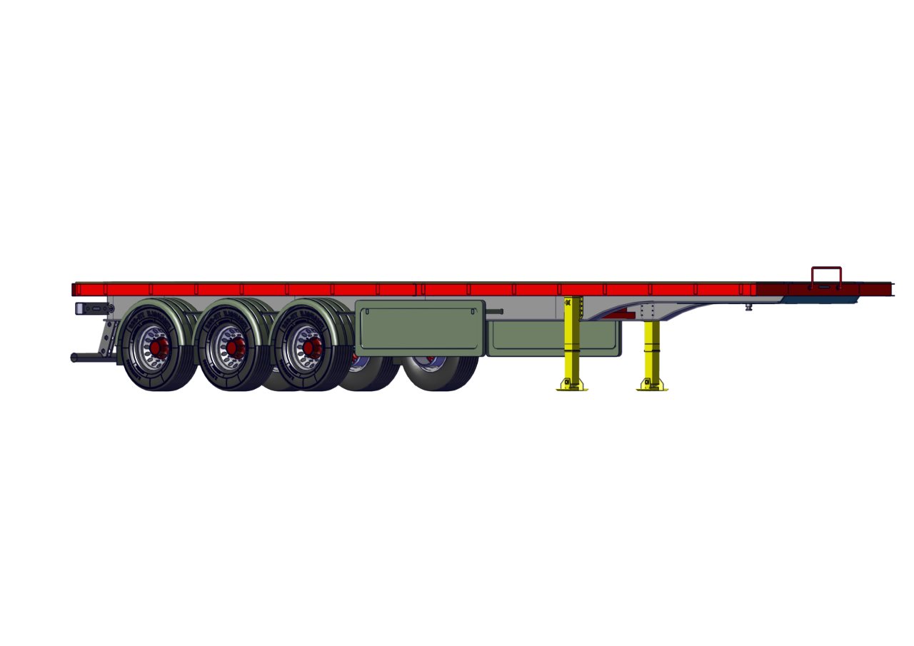 板车拖车3D数模图纸 Solidworks设计