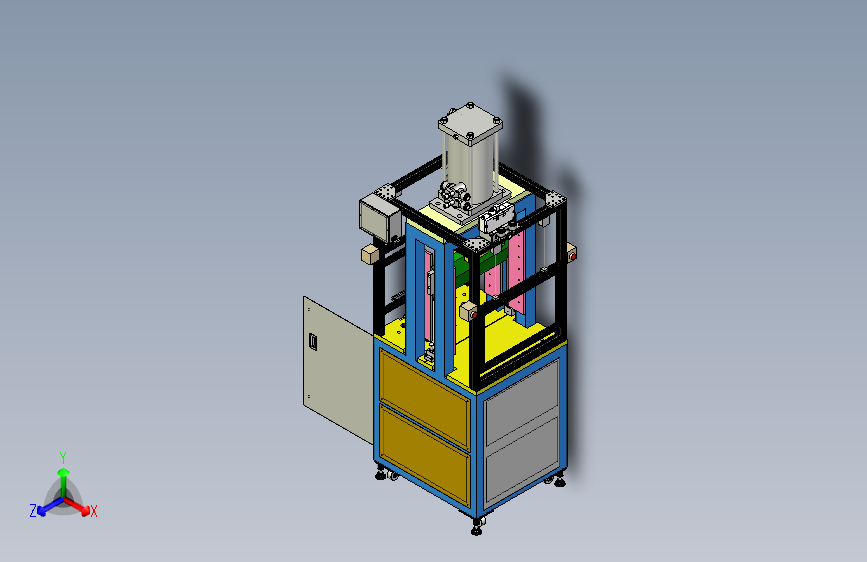 W4851-重型气动式切胶机Inventor2020可编辑