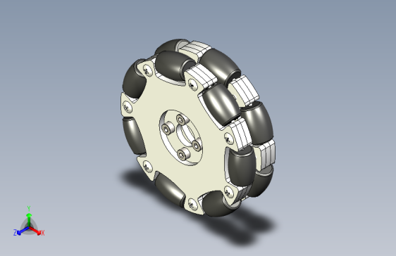 E0201-麦克纳姆轮模型图三维SW2016无参