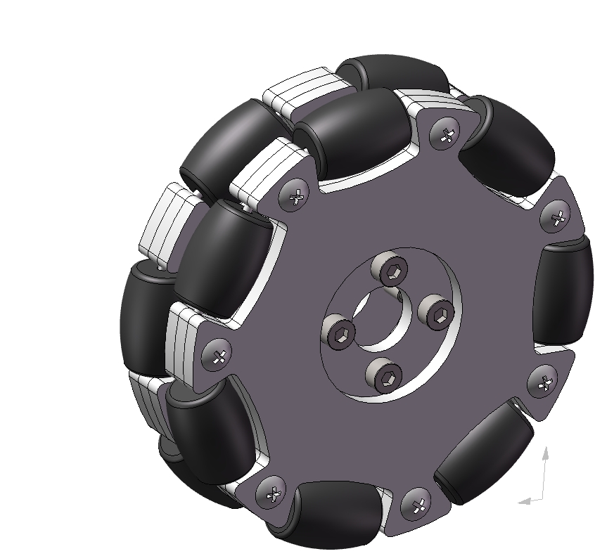 E0201-麦克纳姆轮模型图三维SW2016无参