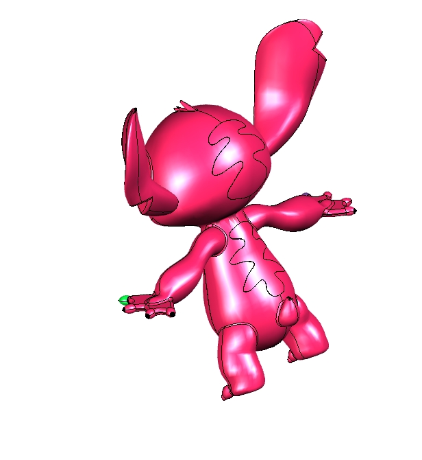 E0209-星际宝贝史迪奇公仔毛绒玩具三维Step1