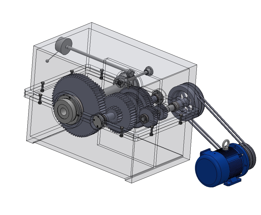 E0598-分级传动主轴箱三维SW2016带参