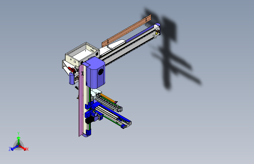 W5382-注塑机五轴机械手3D模型
