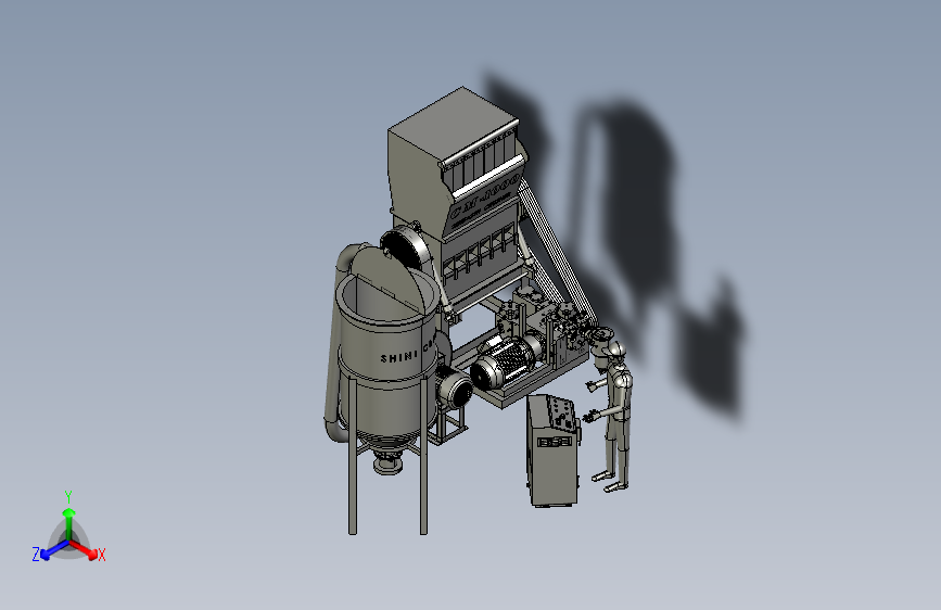 W5392-重型塑料破碎机三维X-T