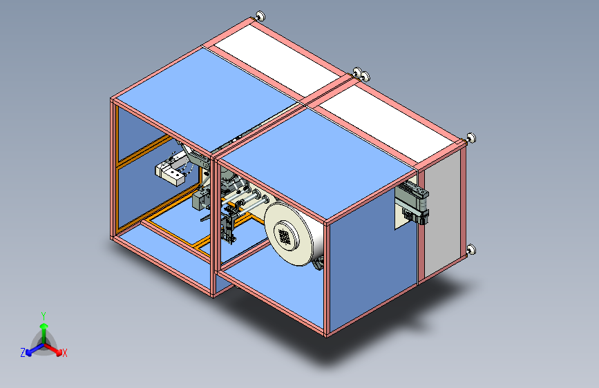 W5517-旋转全自动给袋式真空包装机三维step
