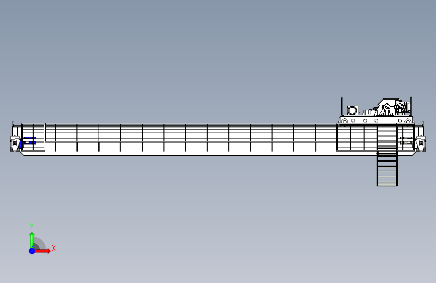 W5205-行车吊车起重机sw16 正面视图