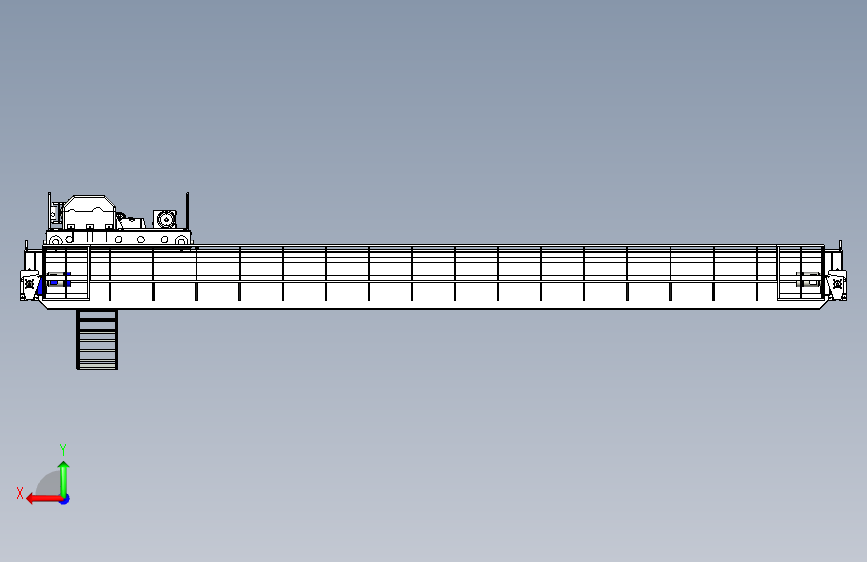 W5205-行车吊车起重机sw16 背面视图