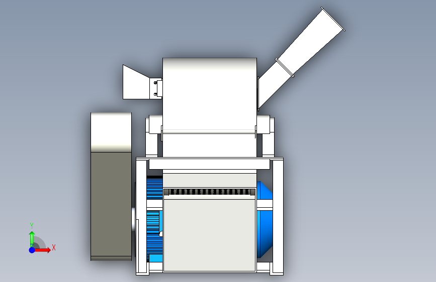 W5680-树枝破碎机带参 正面视图