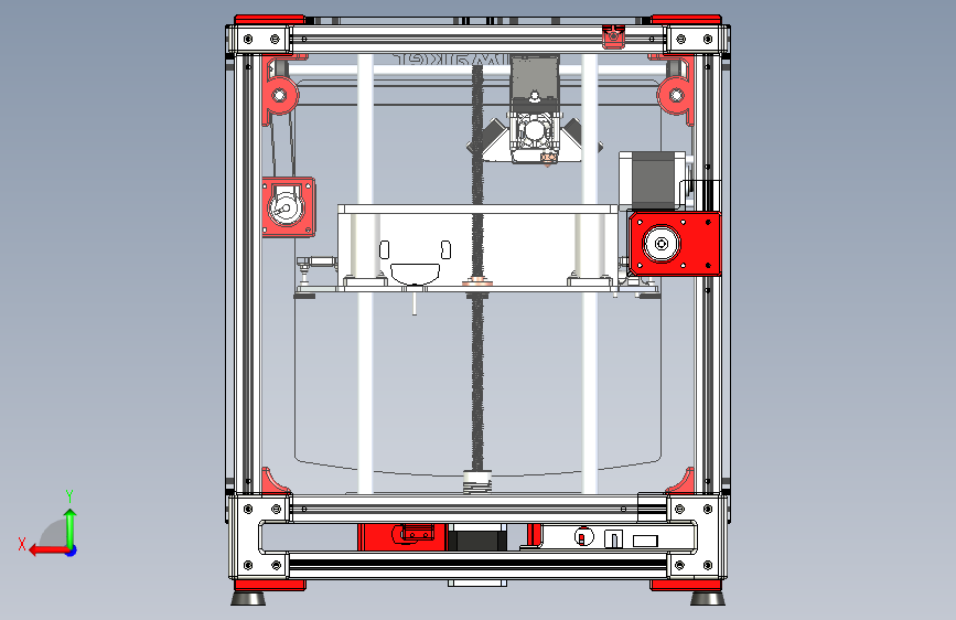 W6394-ultimaker-2-aluminum-3d打印机 背面视图