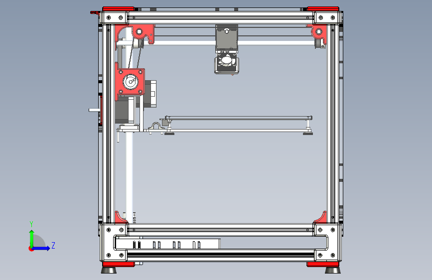 W6394-ultimaker-2-aluminum-3d打印机 左侧视图