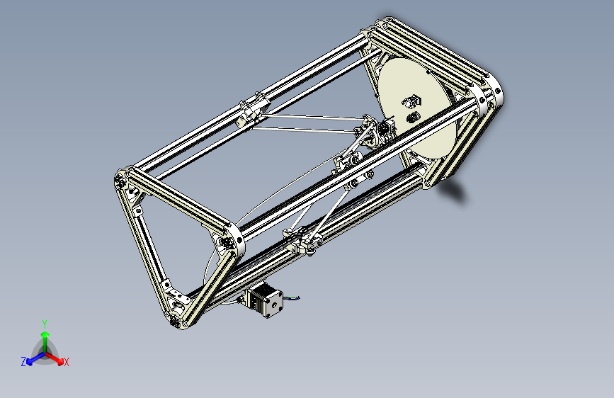 W6495-kossel8003D打印机全套完整模型图