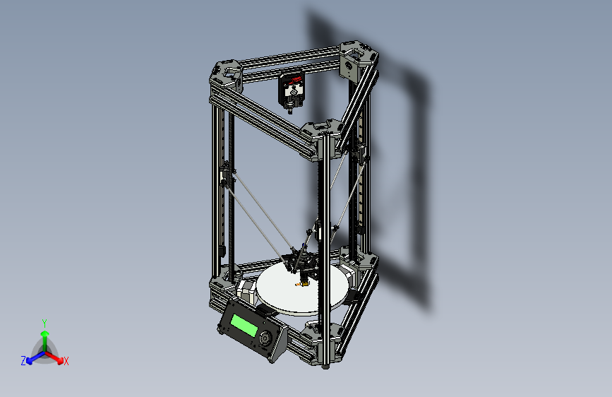 W6563-BeKossel-Delta机器人3D打印机 主视图