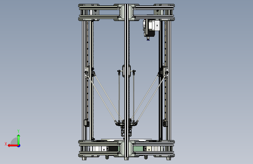W6563-BeKossel-Delta机器人3D打印机 背面视图