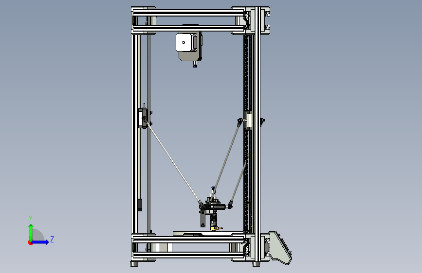 W6563-BeKossel-Delta机器人3D打印机 左侧视图