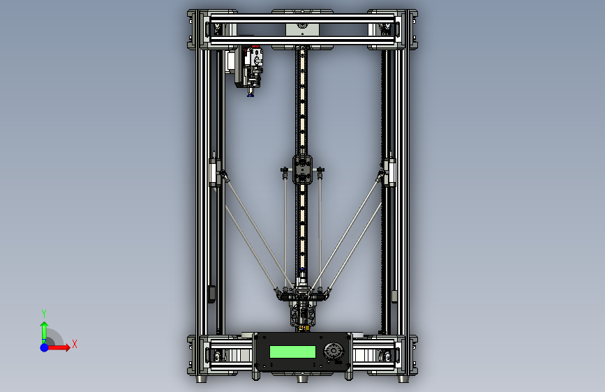 W6563-BeKossel-Delta机器人3D打印机 正面视图