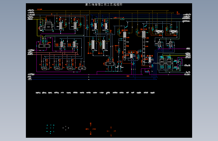 氯乙烯精馏工艺图CAD图纸