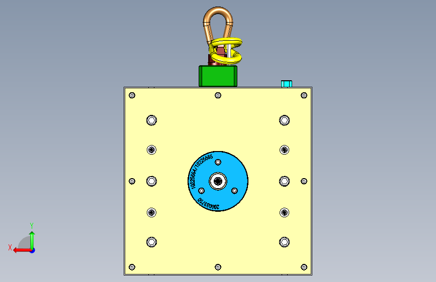 W7366-精密注塑模具三维Step 背面视图