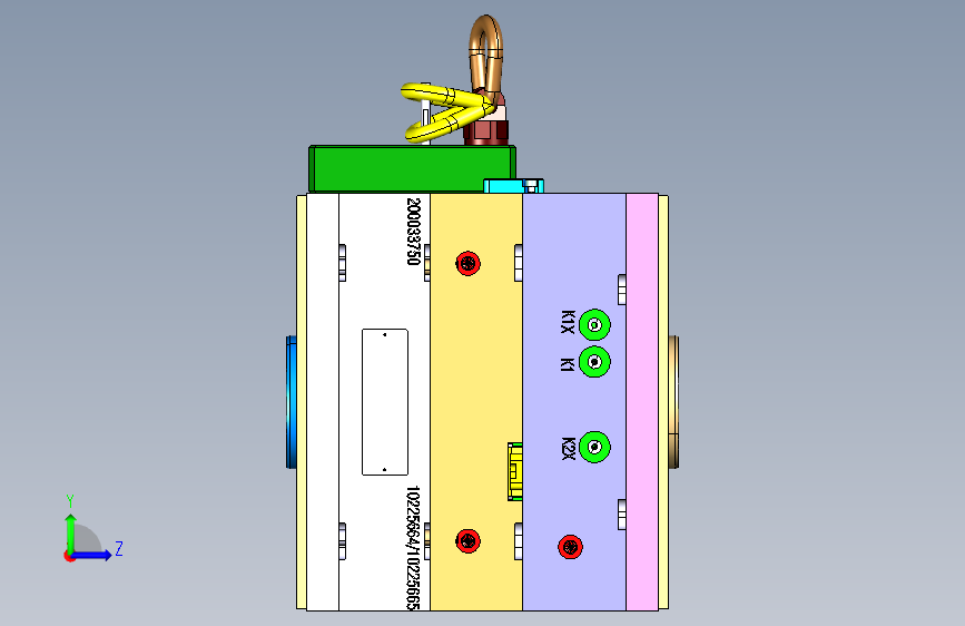 W7366-精密注塑模具三维Step 左侧视图