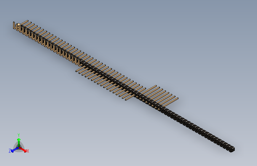 W7306-机械使用的排针连接器三维UG