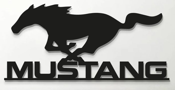 ford-mustang-logo-silhouette激光切割2D图