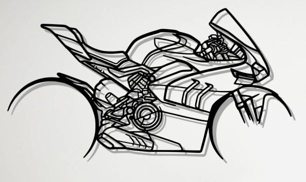 ducati-panigale-v4sp-silhouette激光切割2D图