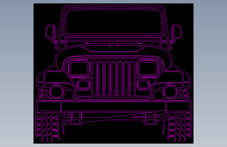 jeep-wrangler-1988-yj激光切割2D图