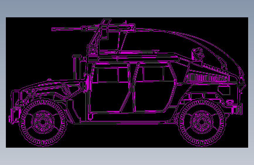 military-humvee-silhouette激光切割2D图