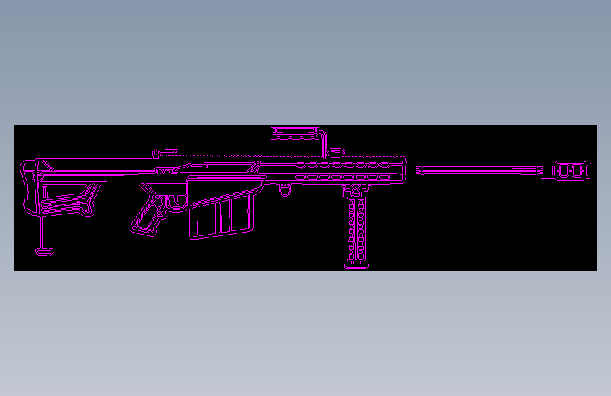 barret-50-cal-silhouette激光切割2D图