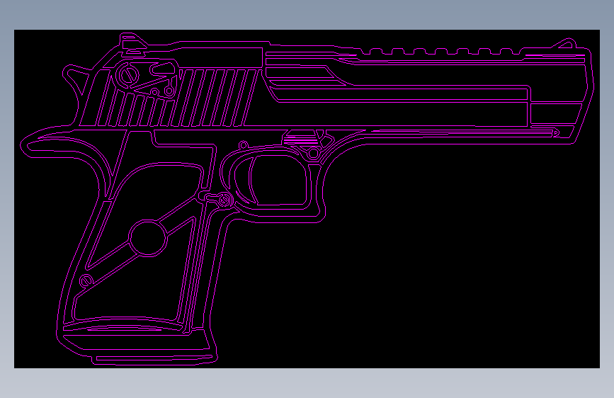 desert-eagle-silhouette激光切割2D图