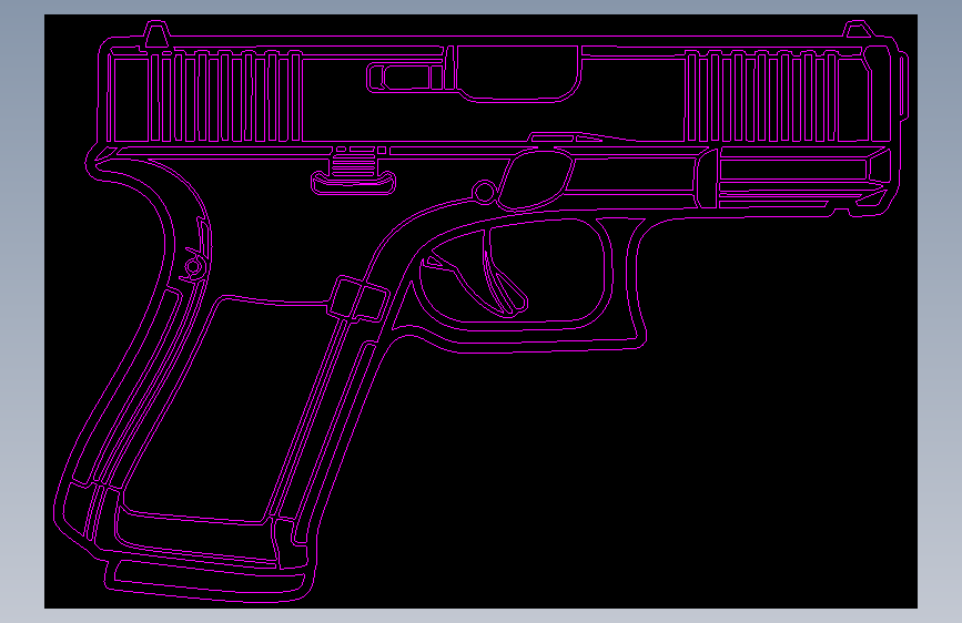 glock-silhouette激光切割2D图