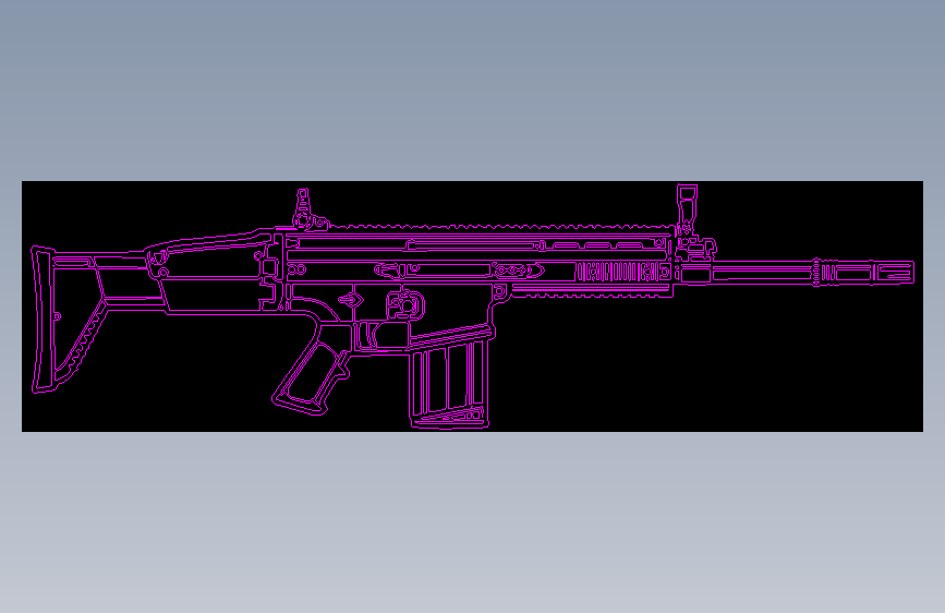 fn-scar-17-silhouette激光切割2D图