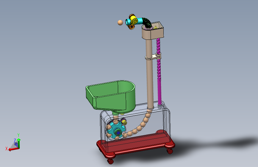 0008-乒乓球发球器的结构设计 SW2017三维模型＋设计说明书＋图纸