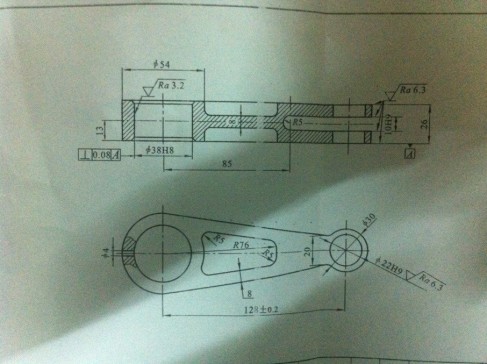 0015-KCSJ-01手柄零件机械加工工艺钻22孔及夹具设计CAD图纸＋工艺卡片＋工艺过程卡＋说明书