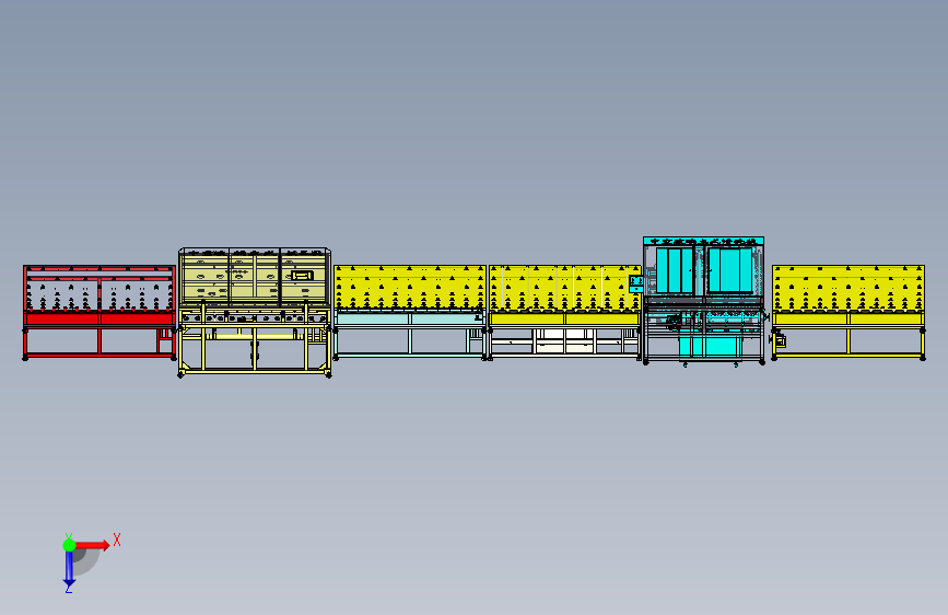 B2576-中空玻璃生产线 俯视图