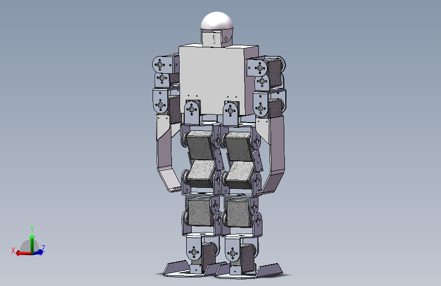 双足机器人(SW+CAD+说明书)