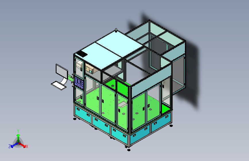 B3938-1900x2420x2300机架非标设备框架台架