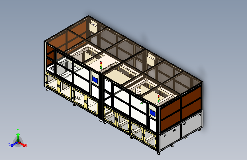 B3961-5484x1100x1865机架非标设备框架台架