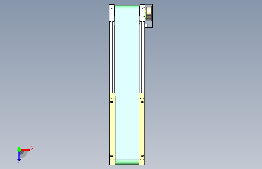B4153-0.9米0.134米皮带输送机构_STEP_模型图纸下载 – 懒石网