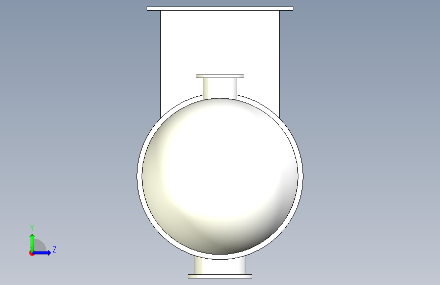 B4398-DN416换热器 左侧视图