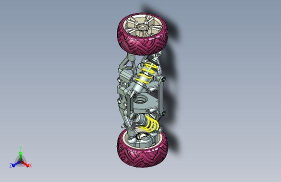 Y0002-悬架+悬挂系统+car-wheel-suspension-system+CREO+STP