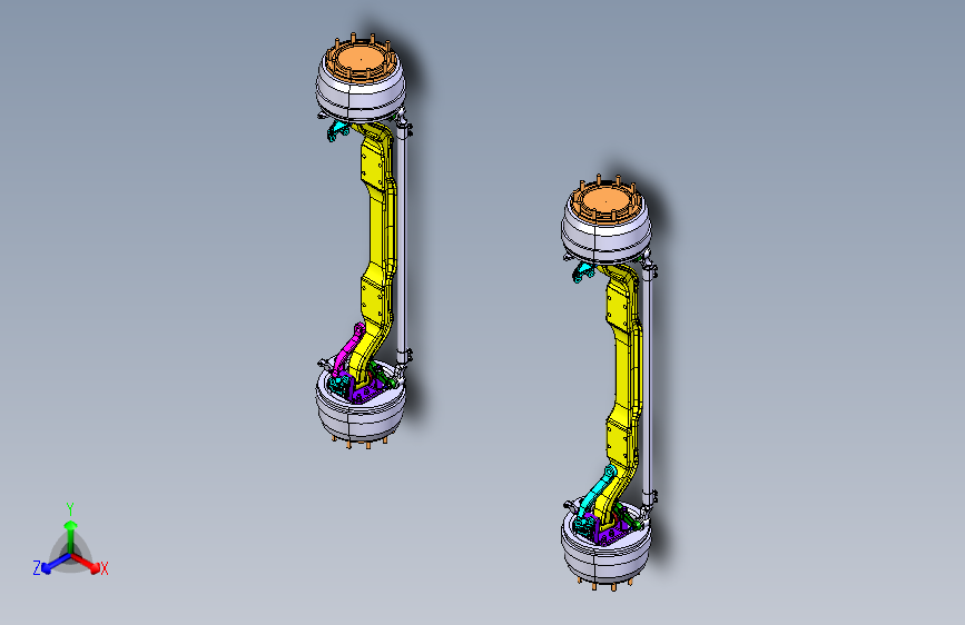 Y0008-悬架+悬挂系统+dongfeng-kamyon-direksiyon-aksi-on-aks+CATIA+STP