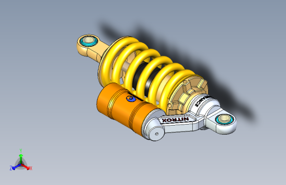 Y0019-悬架+悬挂系统+endurance-nitrox-gas-shock-absorber-270mm+SW+OBJ+STL