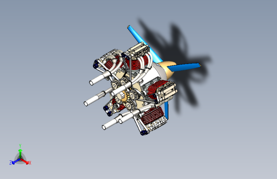 Y0236-航空发动机+小型飞机发动机3D模型图纸+SolidWorks设计