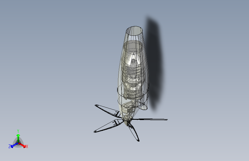 Y0234-航空发动机+涡喷涡轮喷气涡轴涡轮轴发动机+CATIA+STP