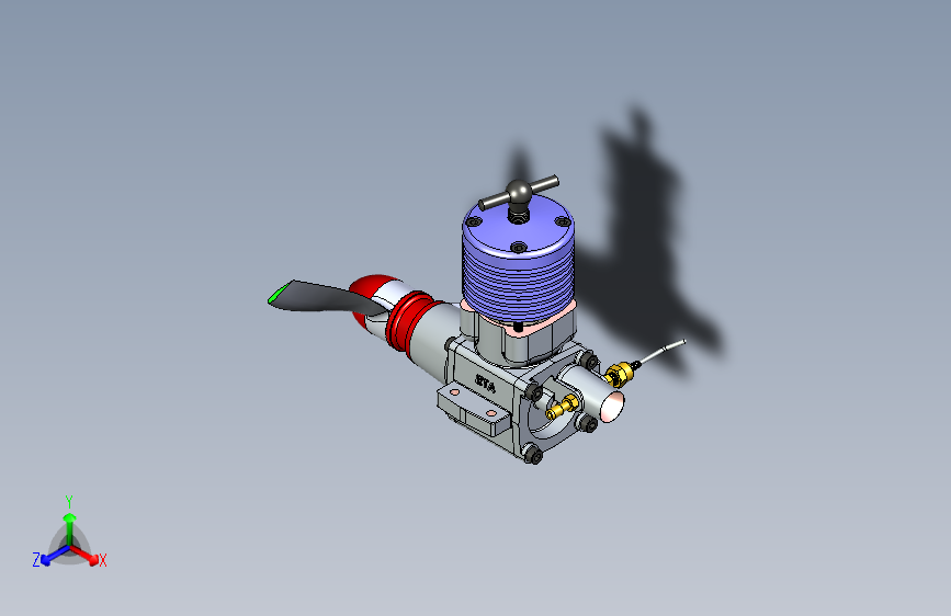 Y0238-航空发动机+5cc-eta-model-diesel-engine+SW+IGS