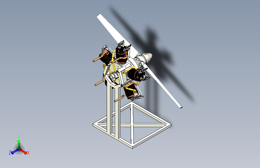 Y0239-航空发动机+5-cylinder-radial-engine--1+SW+STP+IGS+STL