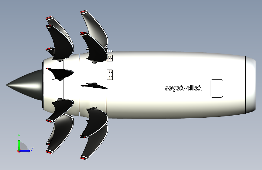 Y0275-航空发动机+open-rotor-engine+SW_STEP_模型图纸下载 – 懒石网