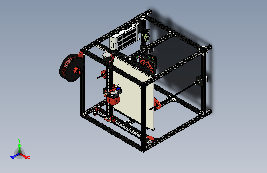 Y0350-3D打印机3d-printer-300x340x315+STP