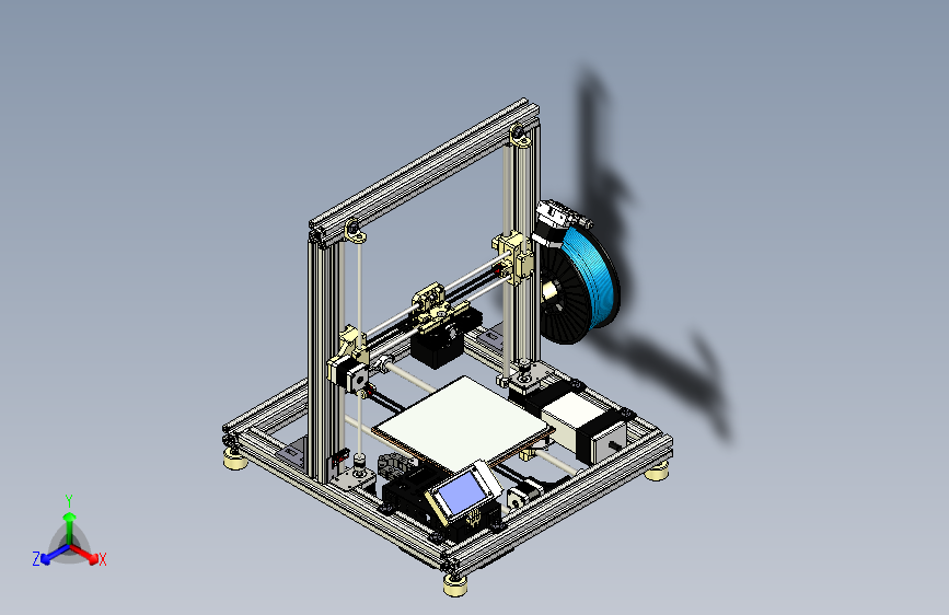 Y0360-3D打印机3d-printer-zlepek-2.0+STP